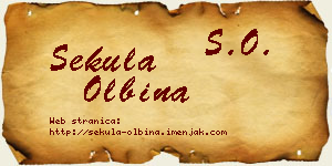 Sekula Olbina vizit kartica